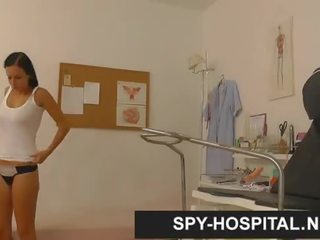 Spy cam hospital gyno professor checking pussy