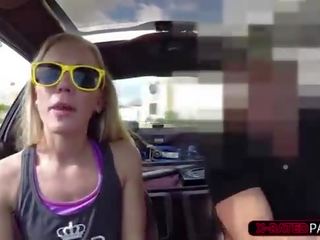 Blondie and voluptuous woman tries to sell her car sells her pussy to Shawn