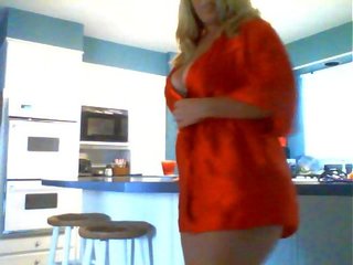 Lascivious Milf Plays in the Kitchen!