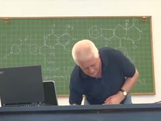 College students fuck their Dr. in class in front of colleagues