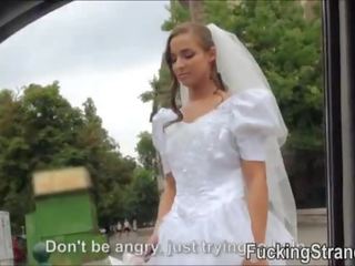 Desperate bride Amirah Adara gets fucked somewhere in public