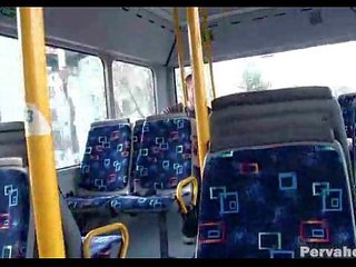 Dirty clip and exhibitionist Couple on Public Bus